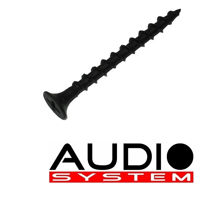 AUDIO SYSTEM SCREW 3,5 x 40 mm Senkkopf-Schrauben in schwarz-eloxiert 100 Stück