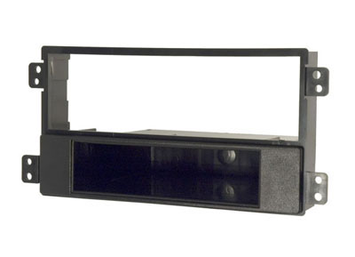 RTA 000.440-0 1 - DIN Telaio di montaggio in 2 pezzi con vano portaoggetti, ABS nero