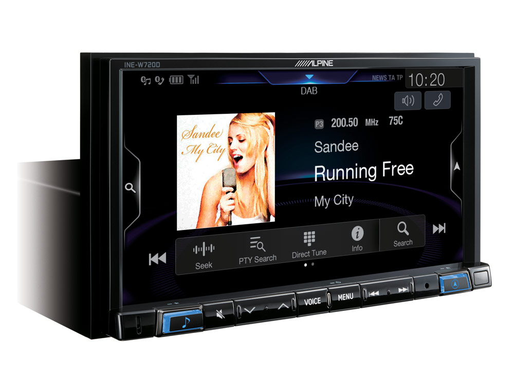 Alpine INE-W720DM DAB+ Autoradio mit kapazitivem 7-Zoll Display, Apple CarPlay und Android Auto, Bluetooth, HDMI