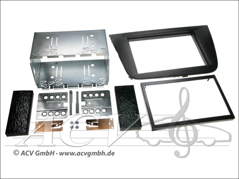 Double-DIN kit di installazione Seat Altea / Toledo 2005 -> Nero 