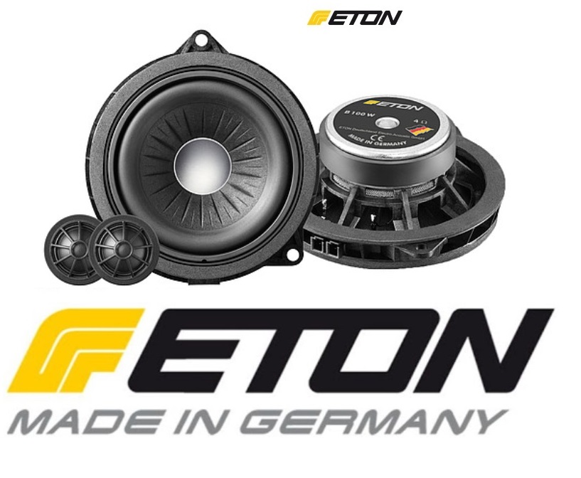 ETON B100W 10 cm 2-Wege Compo Lautsprecher Set für BMW F30 / F31 / F34 / F80 / F36 / G30 / G31 / F06 / G32 / G11 / G12 / F48 / F49 / F39 / F25 / G01 / F26 / G02 / F23 /  F45 / F46 / F32 / F33 / F82 / F83