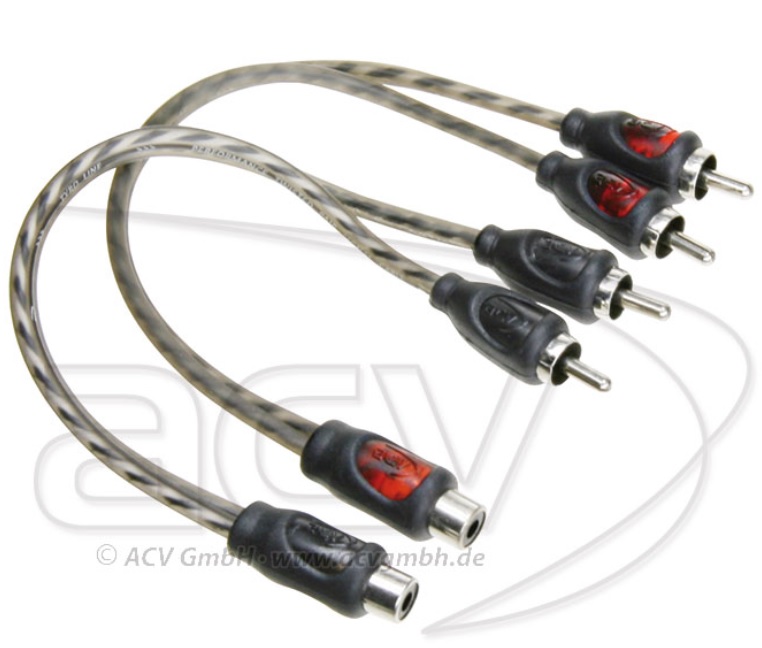 ACV 30.4970-102 adaptateur RCA mâle de 2 - 1 femelle 30cm - série TYRO