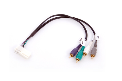 RTA 003.024-0 Adapter, low level - in 24 MQS Fakra mini bar, 4 RCA connectors