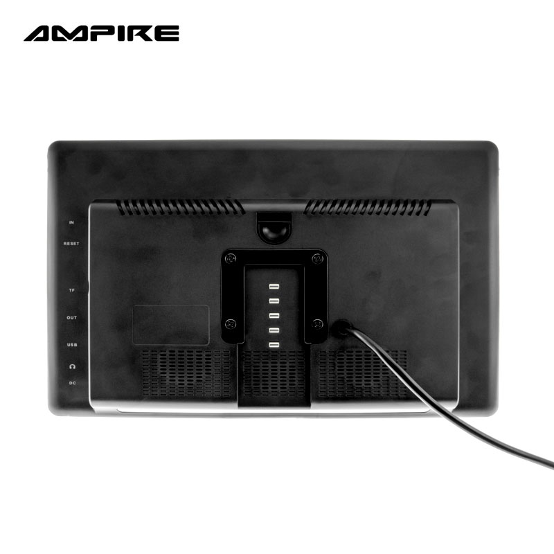 AMPIRE AMX124 12.4" RSE-Monitor mit Halterungen und HDMI In/Out TFT für Kopfstütze