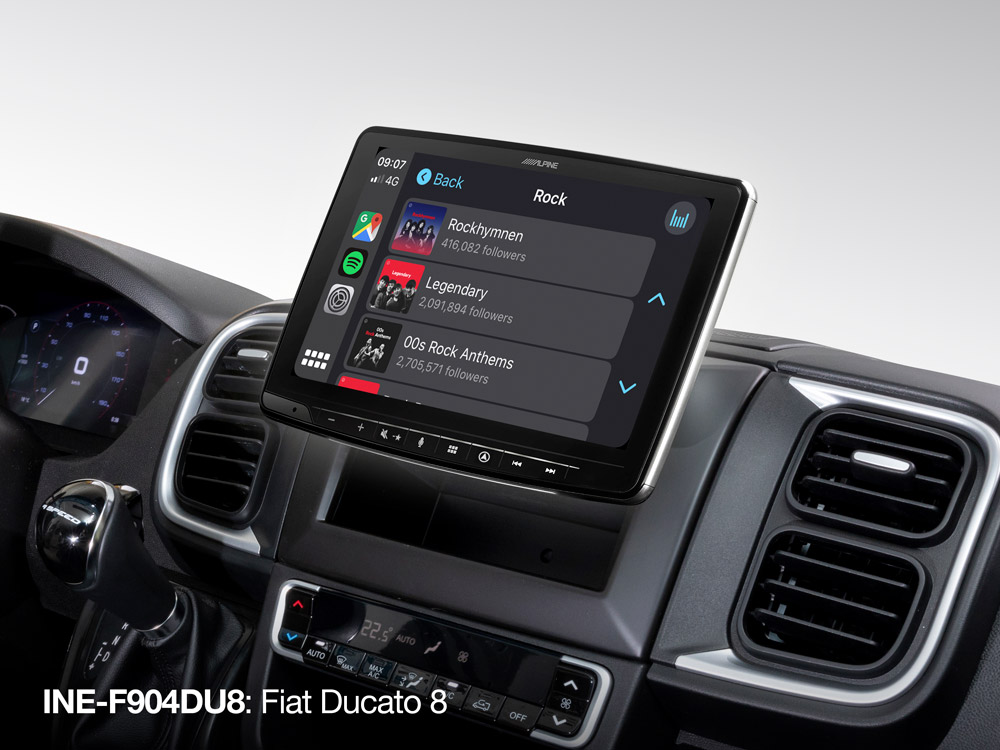 Alpine INE-F904DU8 Autoradio Navigationssystem kompatibel mit Fiat Ducato III Version 8 2022 ->