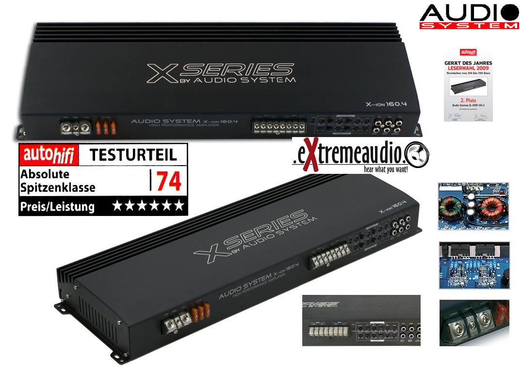 Audio System X--ion 160.4 4-Kanal Verstärker XION160.4