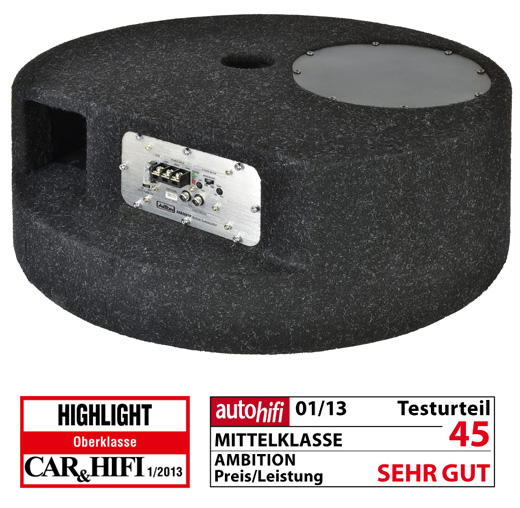 AXTON AXB20STP 20cm Bandpass als Reserverad-Ersatz mit Amp Axton AXB 20 STP 