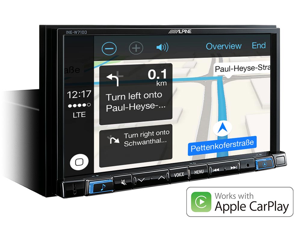 Alpine INE-W720ML Navigationssystem mit DAB+, 7-Zoll Display, Apple CarPlay und Android Auto für Mercdes ML (W164) + GL (X164)