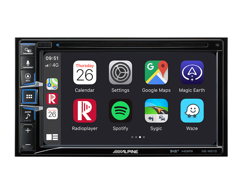 Alpine INE-W611DU8 2-DIN Autoradio Navigationssystem kompatibel mit Fiat Ducato III Version 8 2022 ->