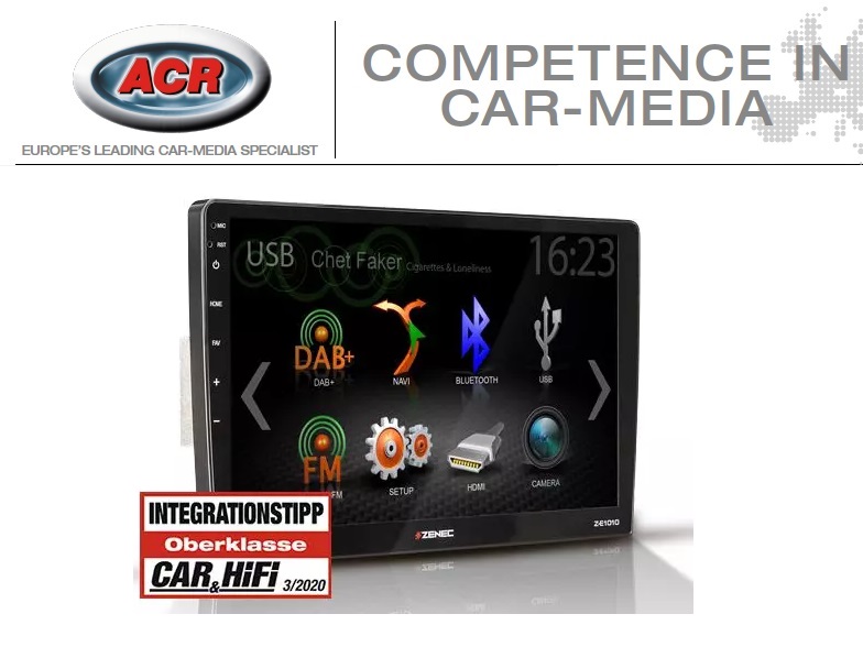 ZENEC Z-E1010 2-Din Autoradio Plug & Play Infotainer für VW & Skoda mit 10" Zoll Display 