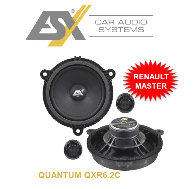 ESX QXR6.2C 2-Wege Lautsprecher System kompatibel mit Renault Master > Bj. 2019