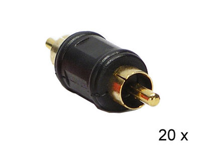 RTA 352.023-2 2 x RCA maschio femmina, nera