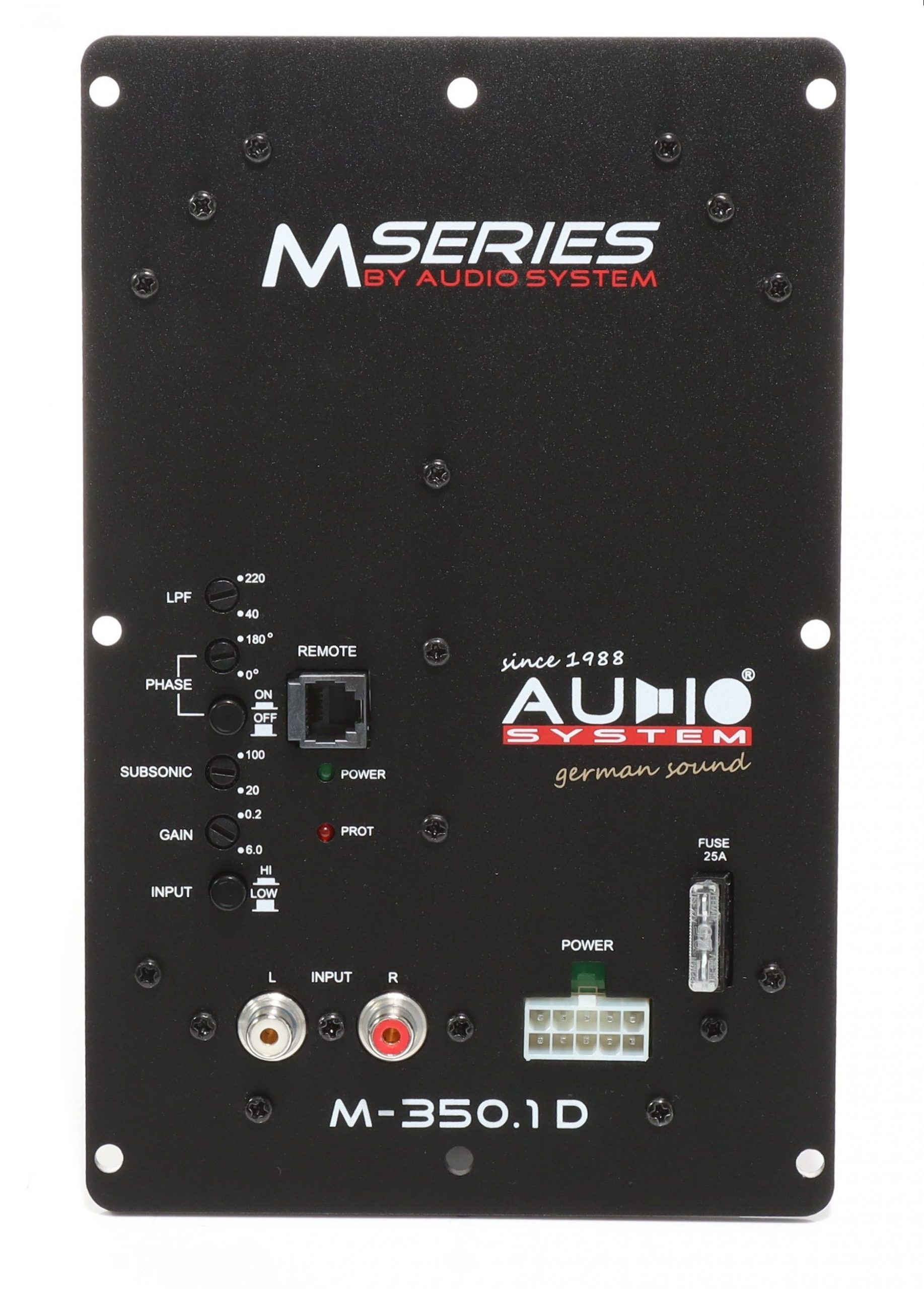 Audio System SUBFRAME M10 EVO ACTIVE 350 EVO Reserverad aktiv Subwoofer 400 Watt Bassgehäuse Bassreflexgehäuse mit M10 EVO + Verstärker + M-350.1 D