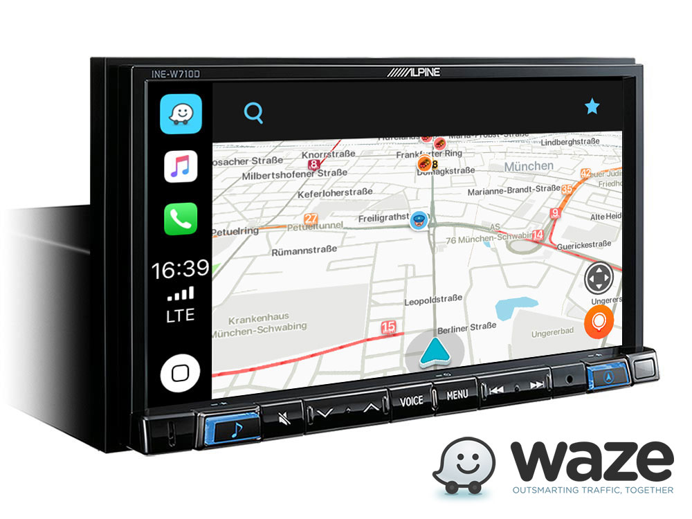 Alpine iLX-702S453B DAB+ Autoradio mit 7-Zoll Display, Apple CarPlay und Android Auto für SMART (453)