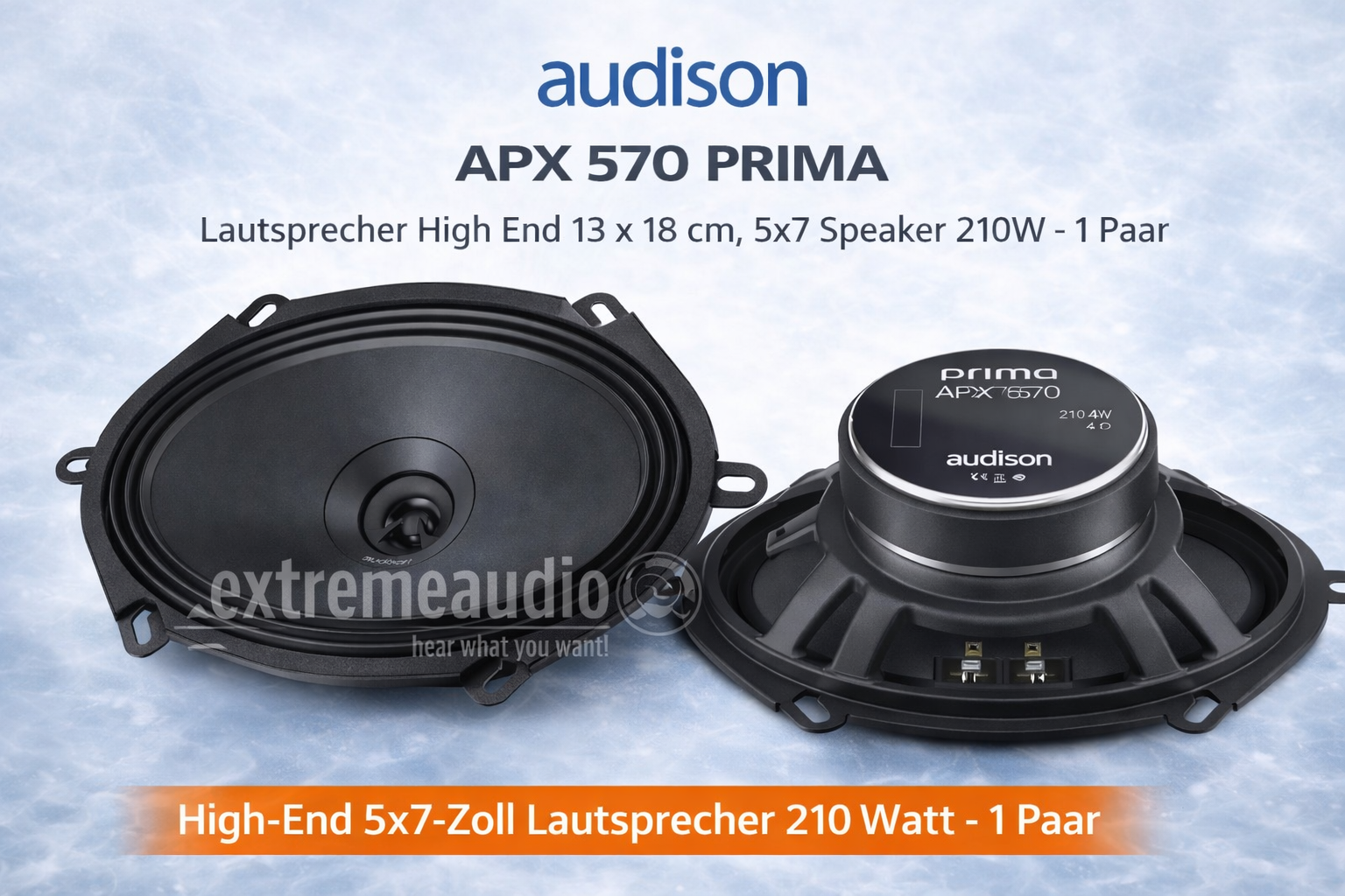 Audison APX 570 - 5x7" 2-Wege Koaxialsystem APX570 SET COAX 2Way 5”x7” 1 Paar