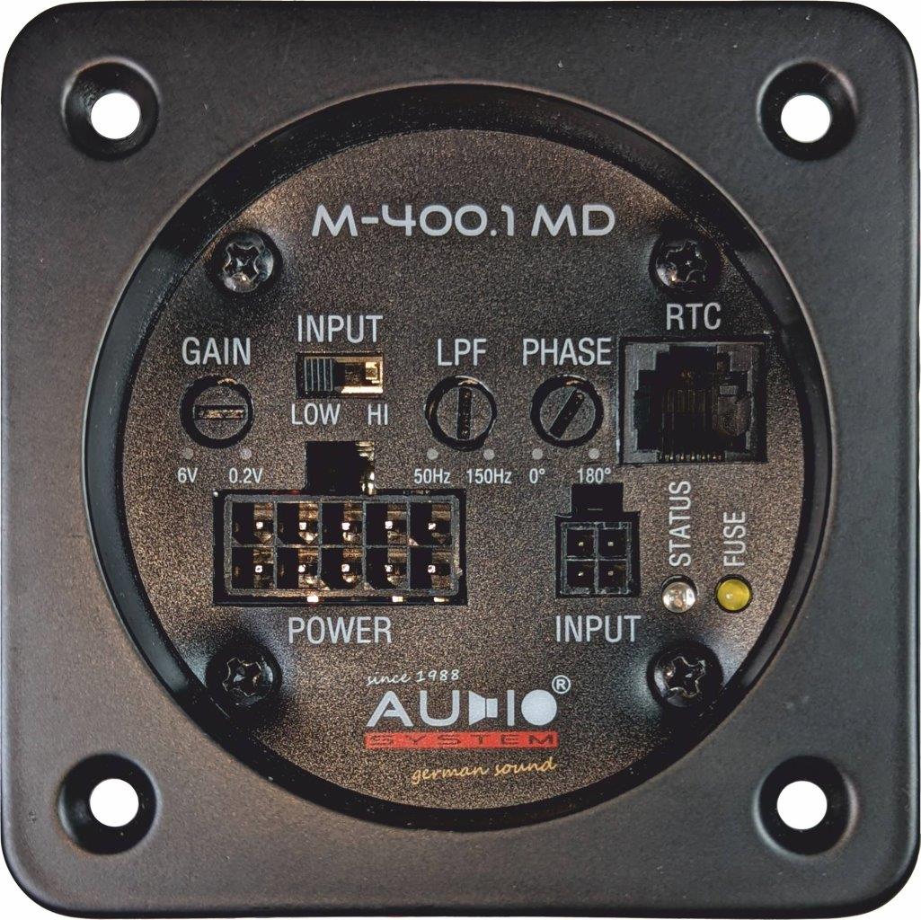 Audio System SUBFRAME M10 EVO ACTIVE 400 EVO Reserverad aktiv Subwoofer 400 Watt Bassgehäuse Bassreflexgehäuse mit M10 EVO + Verstärker + M-400.1 D