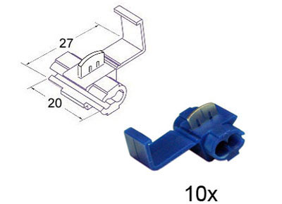 RTA 151.402-0 20 millimetri x 27 millimetri rubinetto filo blu