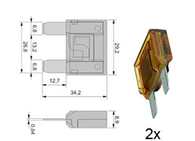 RTA 154.205-0 Maxi blade fuse, 70A beige