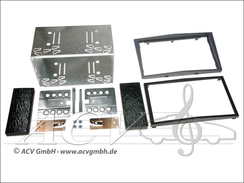 Double-DIN installation kit Opel 2004 -> dark-gray 
