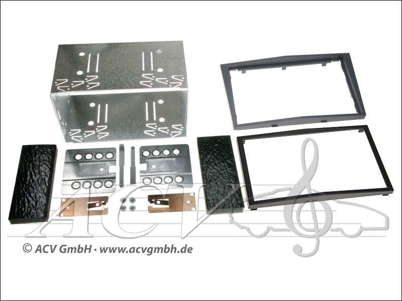 kit dinstallation Double-DIN Opel 2004 -> gris foncé 