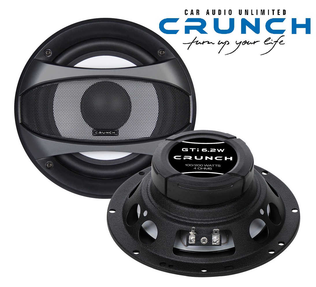 Crunch GTI6.2W 16,5 cm (6.5") Kickbass Lautsprecher Tiefmitteltöner Woofer 200 Watt - 1 Paar