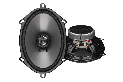 SPECTRON SP-RX257 Klangstarker 13 x 18 cm / 5 x 7 Zoll Lautsprecher für Autos und Reisemobile, 2-Wege Koaxial System, oval, 80 Watt 