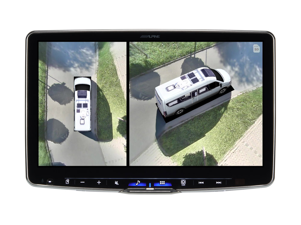 Alpine HCS-T100 360-Grad-HD-Kamerasystem für Reisemobile und Camper Vans für mehr Sicherheit und keine toten Winkel   