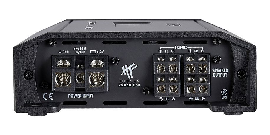 Hifonics ZXR 900/4 Class D Digital 4-Kanal Verstärker mit Bass Remote Fernbedienung, 900 Watt RMS