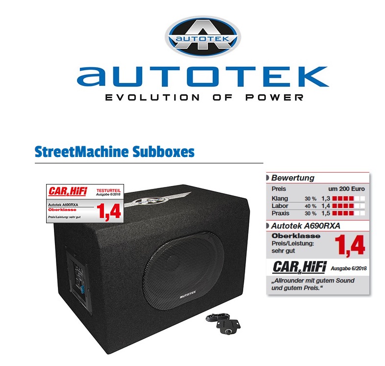 Autotek A690RXA 6 x 9er (15 x 23 cm) Aktiv Bassreflex Subwoofer System