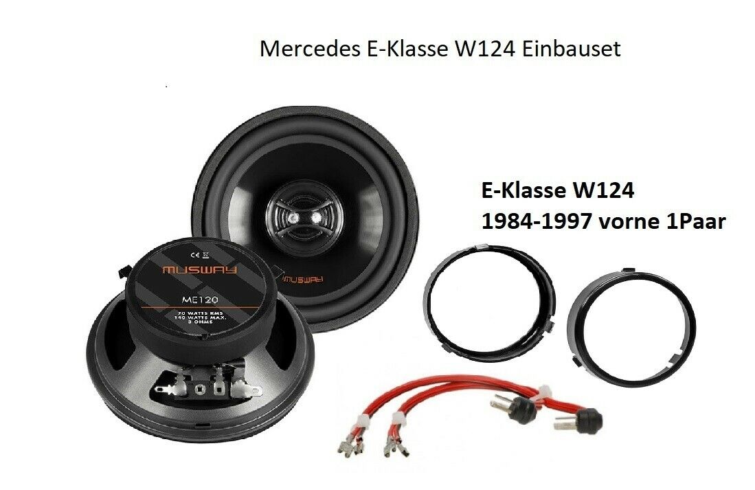 MUSWAY ME-120 Heck Lautsprecher Set für Mercedes E-Klasse W124 1984 - 1997 1 Paar