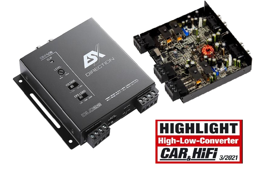  ESX DLC22 2-Kanal "High/Low Level" Adapter Konverter mit EPS PRO