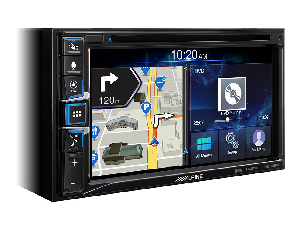 Alpine INE-W611D Navigationssystem mit DAB+, 16,5 cm (6,5-Zoll) Display, CD/DVD Wiedergabe, Apple CarPlay und Android Auto Unterstützung