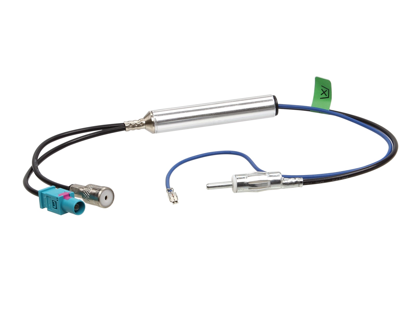 ACV 1524-26 Splitter d'antenne FAKRA ( m ) / ISO ( f ) > DIN / alimentation fantôme