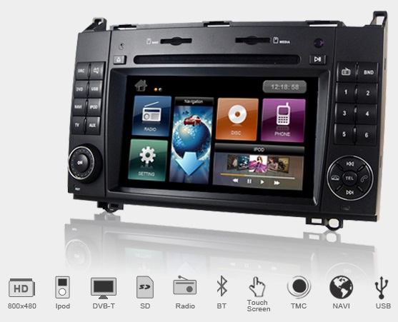 Dynavin DVN-MBA Multimedia Navigation N7 Plattform für Mercedes A-Klasse W169, Mercedes B-Klasse W245, Mercedes Viano W639, Sprinter W906 inkl. Navigationssoftware iGo Primo 