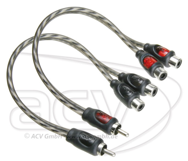 ACV 30.4970-201 RCA Y-adapter 1 male - 2 female 30cm - TYRO series