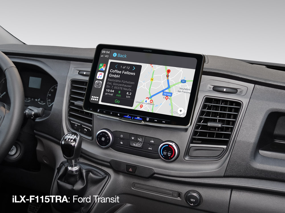Alpine iLX-F115TRA Autoradio mit 11-Zoll Touchscreen, DAB+, Bluetooth, für Ford Transit Custom ab 2018