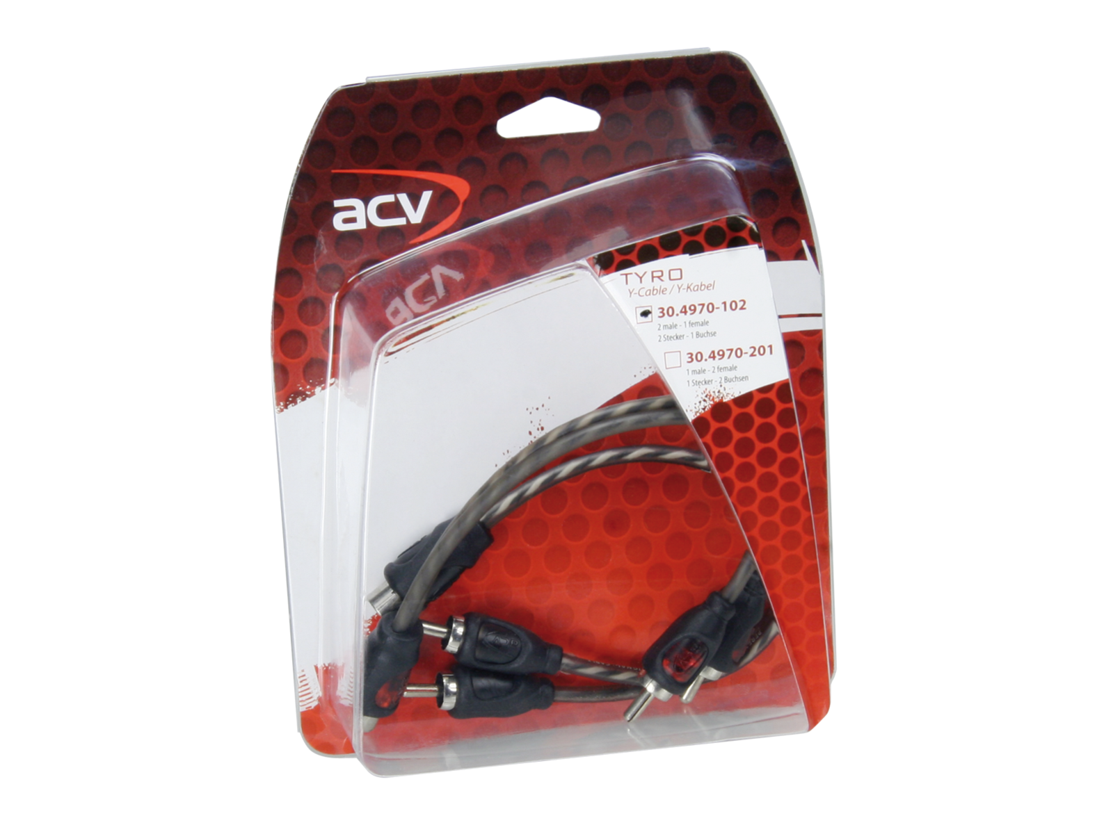 ACV 30.4970-102 RCA Y-adapter 2 male - 1 female 30cm - TYRO series