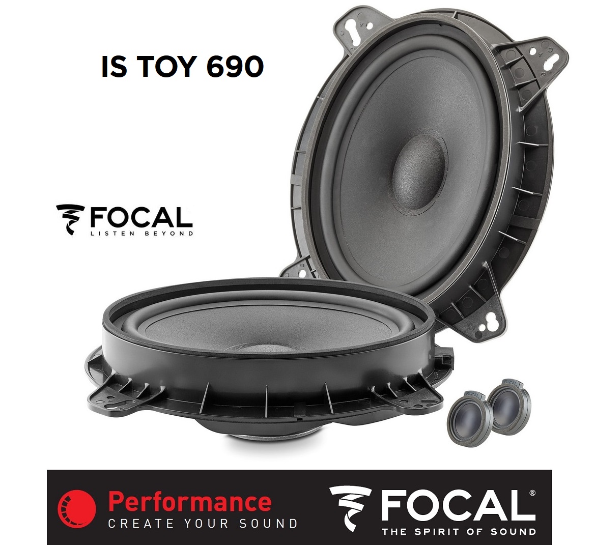 Focal IS TOY 690 spezifisches 2-Wege oval 6x9" Lautsprecher Kombo System kompatibel mit Toyota, Lexus - ISTOY690 