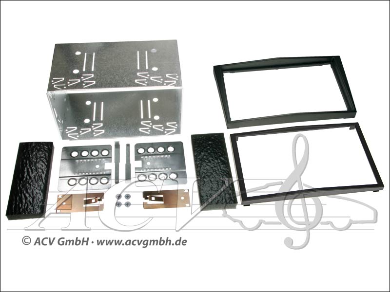 Double-DIN kit di montaggio Opel 2004 -> Nero 