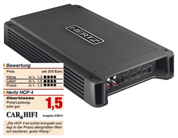 Hertz HCP4 4-Kanal Verstärker 4 CHANNEL AMPLIFIER 4x95Watt