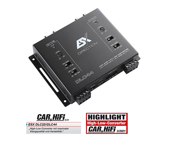 ESX DLC44 4-Kanal "High/Low Level" Konverter Adapter mit EPS PRO