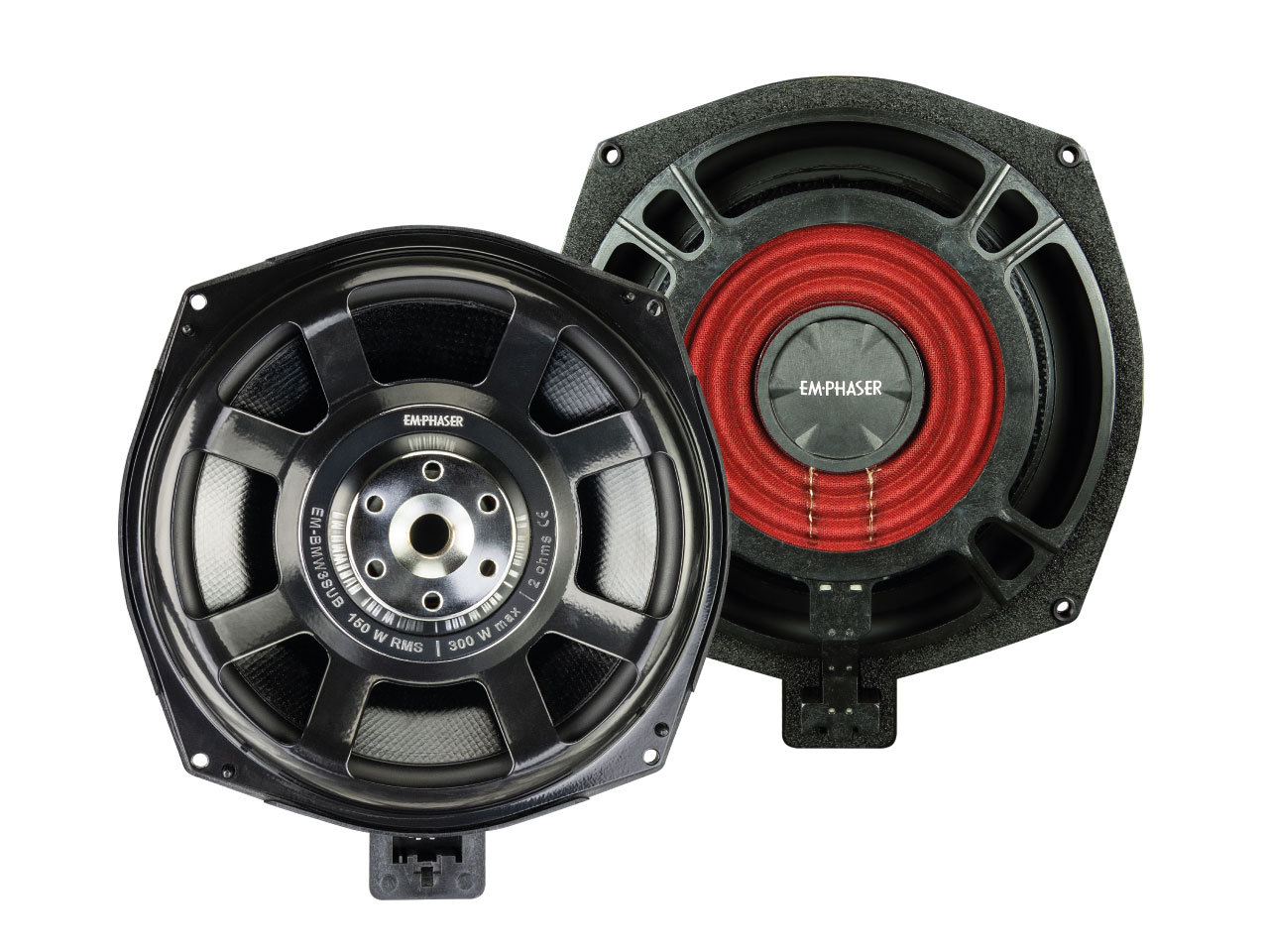EMPHASER BMW3SUB 20cm Plug & Play Subwoofer für BMW Fahrzeuge 2 Stück BMW: E6x / E7x / E8x / E9x / F0x / F2x / F3x / F4x / F5x / F8x / G11 / G12 / G30 / G31 / G38 / I8