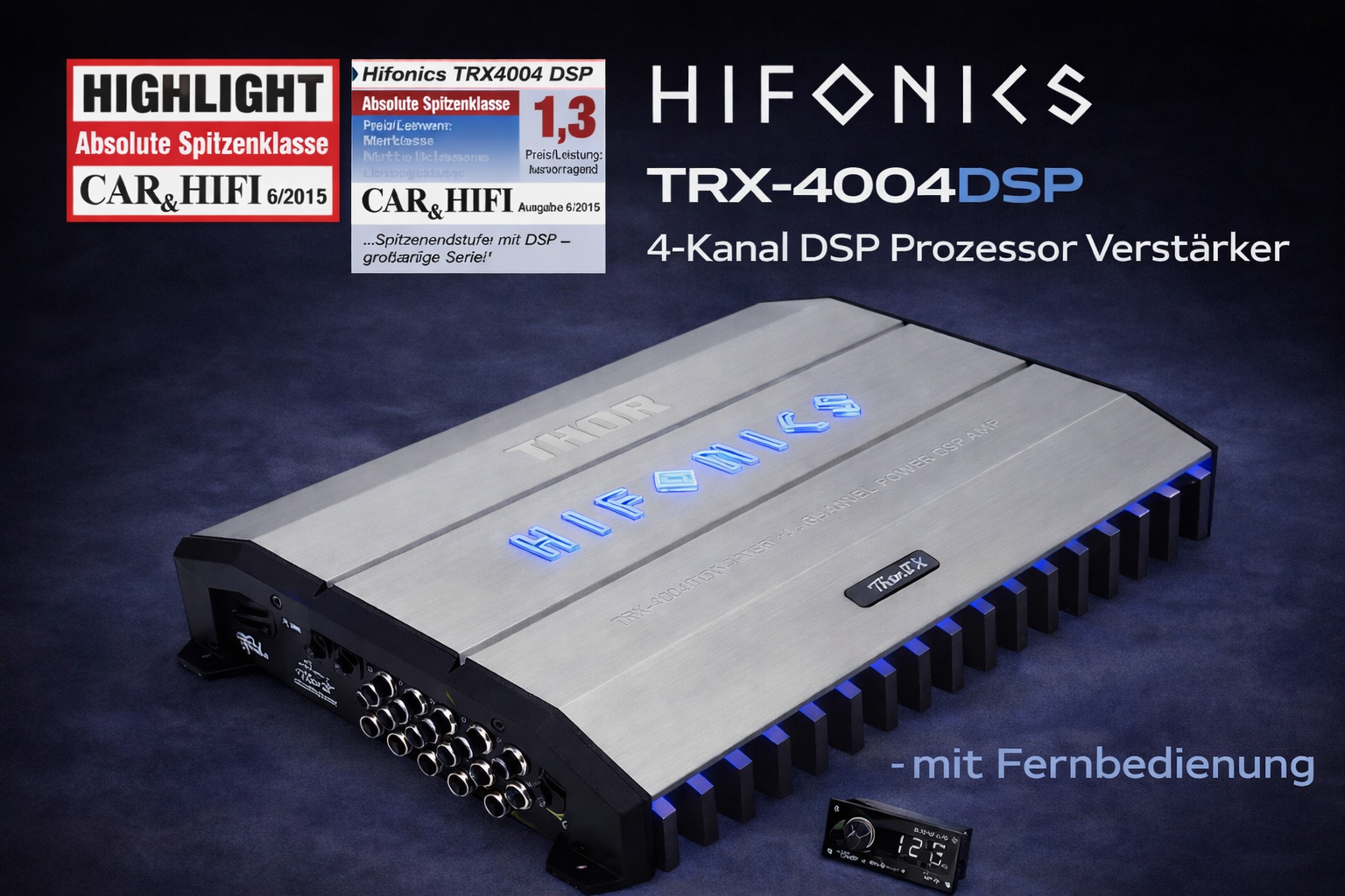 Hifonics Thor TRX4004DSP 4 Kanal Verstärker mit 8 Kanal DSP TRX-4004DSP