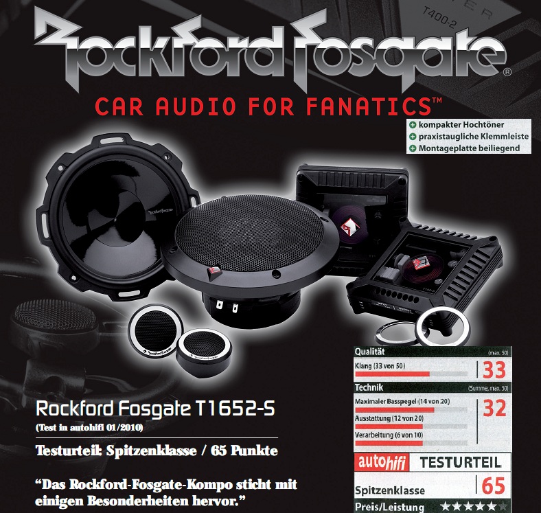 ROCKFORD FOSGATE T1652-S component system 16.5 cm T1 652-S 