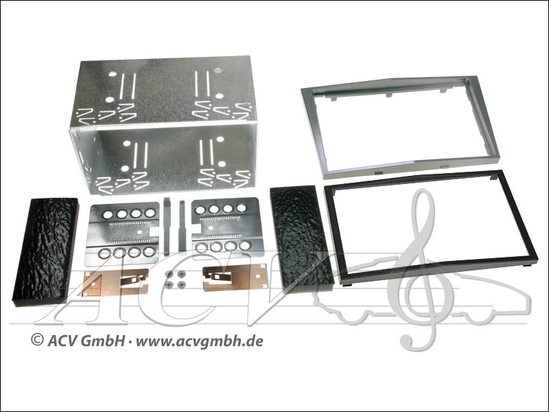 kit dinstallation Double-DIN Opel 2004 -> noir-argent 