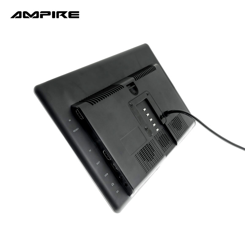 AMPIRE AMX124 12.4" RSE-Monitor mit Halterungen und HDMI In/Out TFT für Kopfstütze