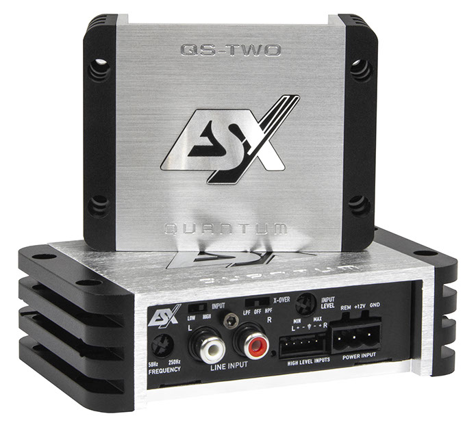 ESX QS-TWO v2 2-Kanal Class D Nano Digital Mini Verstärker 300 Watt RMS