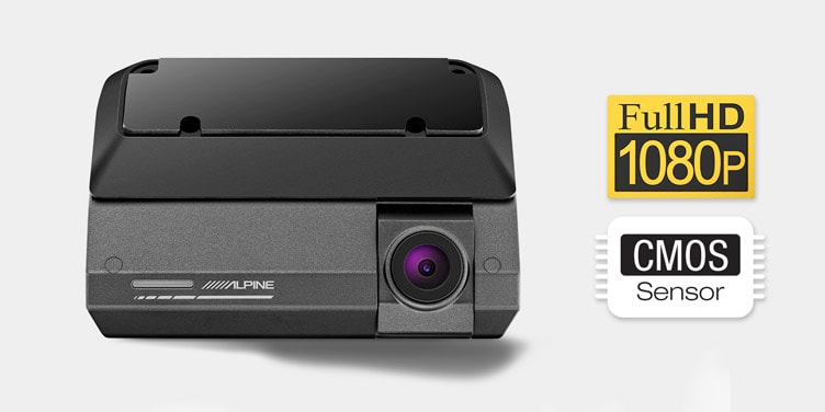Alpine DVR-F790 Abnehmbare Frontkamera Dashcam mit Videospeicher Cloud Funktion