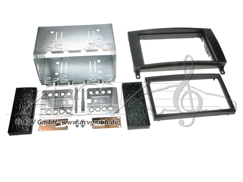 Doppel-DIN Einbaukit Rubber Touch Mercedes 2005->