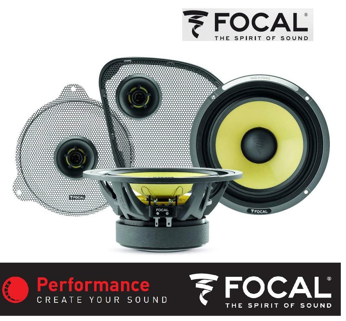 FOCAL HDK-165-2014-UP 16,5 cm (6.5") 2-Wege Kompo Lautsprecher Set 250 Watt kompatibel mit Harley Davidson Motorrad Road Glide, Street Glide, Electra Glide, Cvo limited -- FOCAL ISHD165K2